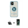 MARSİLYAN™- iPhone 12 Mini Kılıf Yörünge Çizgi - Şeffaf 360 Full Body Arka Koruyucu + Kamera Lens Koruma Cam - SF