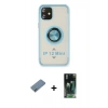 MARSİLYAN™- iPhone 12 Mini Kılıf Yörünge Çizgi - Şeffaf 360 Full Body Arka Koruyucu + Shine Kamera Lens Koruma Cam - SABE