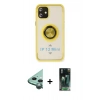 MARSİLYAN™- iPhone 12 Mini Kılıf Yörünge Çizgi - Şeffaf 360 Full Body Arka Koruyucu + Raze Metal Kamera Lens - YL