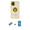MARSİLYAN™- iPhone 12 Mini Kılıf Yörünge Çizgi - Şeffaf Royal Nano Ekran Koruyucu + Shine Kamera Lens Koruma Cam - GD