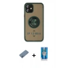 MARSİLYAN™- iPhone 12 Mini Kılıf Yörünge Çizgi - Şeffaf Royal Nano Ekran Koruyucu + Shine Kamera Lens Koruma Cam - MI