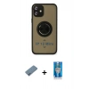 MARSİLYAN™- iPhone 12 Mini Kılıf Yörünge Çizgi - Şeffaf Royal Nano Ekran Koruyucu + Shine Kamera Lens Koruma Cam - MI