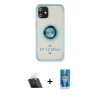 MARSİLYAN™- iPhone 12 Mini Kılıf Yörünge Çizgi - Şeffaf Royal Nano Ekran Koruyucu + Kamera Lens Koruma Cam - SF
