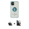 MARSİLYAN™- iPhone 12 Mini Kılıf Yörünge Çizgi - Şeffaf Temperli Cam Ekran Koruyucu + Kamera Lens Koruma Cam - SF