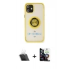MARSİLYAN™- iPhone 12 Mini Kılıf Yörünge Çizgi - Şeffaf Temperli Cam Ekran Koruyucu + Kamera Lens Koruma Cam - SF