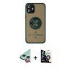 MARSİLYAN™- iPhone 12 Mini Kılıf Yörünge Çizgi - Şeffaf Temperli Cam Ekran Koruyucu + Raze Metal Kamera Lens - KI