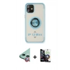MARSİLYAN™- iPhone 12 Mini Kılıf Yörünge Çizgi - Şeffaf Temperli Cam Ekran Koruyucu + Raze Metal Kamera Lens - KI