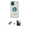 MARSİLYAN™- iPhone 12 Mini Kılıf Yörünge Çizgi - Şeffaf Temperli Cam Ekran Koruyucu + Shine Kamera Lens Koruma Cam - PE
