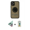 MARSİLYAN™- iPhone 12 Mini Kılıf Yörünge Çizgi - Siyah Polymer Nano Ekran Koruyucu + Raze Metal Kamera Lens - KI
