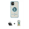 MARSİLYAN™- iPhone 12 Mini Kılıf Yörünge Çizgi - Siyah Polymer Nano Ekran Koruyucu + Kamera Lens Koruma Cam - SF