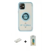 MARSİLYAN™- iPhone 12 Mini Kılıf Yörünge Çizgi - Siyah Polymer Nano Ekran Koruyucu + Renkli Kamera Lens Koruma Cam - TU