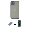 MARSİLYAN™- iPhone 12 Pro Kılıf Ahenk Çizgi Serisi - Şeffaf 360 Full Body Arka Koruyucu + Metal Kamera Lens Koruma Cam - GS