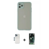 MARSİLYAN™- iPhone 12 Pro Kılıf Ahenk Çizgi Serisi - Şeffaf 360 Full Body Arka Koruyucu + Shine Kamera Lens - MI