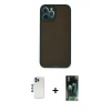 MARSİLYAN™- iPhone 12 Pro Kılıf Ahenk Çizgi Serisi - Şeffaf 360 Full Body Arka Koruyucu + Shine Kamera Lens - MI