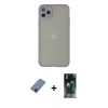 MARSİLYAN™- iPhone 12 Pro Kılıf Ahenk Çizgi Serisi - Şeffaf 360 Full Body Arka Koruyucu + Metal Kamera Lens Koruma Cam - MI