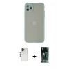 MARSİLYAN™- iPhone 12 Pro Kılıf Ahenk Çizgi Serisi - Şeffaf 360 Full Body Arka Koruyucu + Shine Kamera Lens - GS