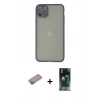 MARSİLYAN™- iPhone 12 Pro Kılıf Ahenk Çizgi Serisi - Şeffaf 360 Full Body Arka Koruyucu + Shine Kamera Lens Koruma Cam - SABE