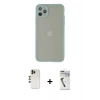 MARSİLYAN™- iPhone 12 Pro Kılıf Ahenk Çizgi Serisi - Şeffaf Uv Polymer Nano Ekran Koruyucu + Shine Kamera Lens - GD