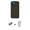 MARSİLYAN™- iPhone 12 Pro Kılıf Ahenk Çizgi Serisi - Şeffaf Uv Polymer Nano Ekran Koruyucu + Shine Kamera Lens Koruma Cam - GD