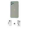 MARSİLYAN™- iPhone 12 Pro Kılıf Ahenk Çizgi Serisi - Şeffaf Uv Polymer Nano Ekran Koruyucu + Shine Kamera Lens - MI
