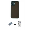 MARSİLYAN™- iPhone 12 Pro Kılıf Ahenk Çizgi Serisi - Şeffaf Uv Polymer Nano Ekran Koruyucu + Shine Kamera Lens Koruma Cam - SH