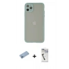 MARSİLYAN™- iPhone 12 Pro Kılıf Ahenk Çizgi Serisi - Şeffaf Uv Polymer Nano Ekran Koruyucu + Shine Kamera Lens Koruma Cam - MI