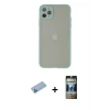 MARSİLYAN™- iPhone 12 Pro Kılıf Ahenk Çizgi Serisi - Siyah 34D Hayalet Izgaralı Cam + Shine Kamera Lens Koruma Cam - MI