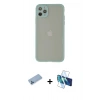 MARSİLYAN™- iPhone 12 Pro Kılıf Ahenk Çizgi Serisi - Siyah 3D Antistatik Seramik Nano Ekran Koruyucu + Shine Kamera Lens Koruma Cam - MI