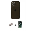 MARSİLYAN™- iPhone 12 Pro Kılıf Ahenk Doku - Şeffaf 360 Full Body Arka Koruyucu + Shine Kamera Lens Koruma Cam - SABE