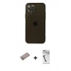 MARSİLYAN™- iPhone 12 Pro Kılıf Ahenk Doku - Şeffaf Uv Polymer Nano Ekran Koruyucu + Shine Kamera Lens Koruma Cam - SABE