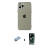 MARSİLYAN™- iPhone 12 Pro Kılıf Ahenk Doku - Siyah 360 Mat Full Body Arka Koruyucu + Mavi Shine Kamera Lens Koruma Cam