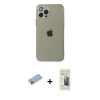 MARSİLYAN™- iPhone 12 Pro Kılıf Ahenk Doku - Siyah 6D Mat Seramik Hayalet Nano Ekran Koruyucu + Shine Kamera Lens Koruma Cam - MI