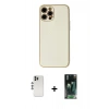 MARSİLYAN™- iPhone 12 Pro Kılıf Ahenk Işık - Şeffaf 360 Full Body Arka Koruyucu + Shine Kamera Lens - GS