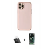 MARSİLYAN™- iPhone 12 Pro Kılıf Ahenk Işık - Şeffaf 360 Full Body Arka Koruyucu + Kamera Lens Koruma Cam - SF