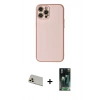 MARSİLYAN™- iPhone 12 Pro Kılıf Ahenk Işık - Şeffaf 360 Full Body Arka Koruyucu + Rainbow Kamera Lens Koruma Cam - GD