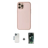 MARSİLYAN™- iPhone 12 Pro Kılıf Ahenk Işık - Şeffaf 360 Full Body Arka Koruyucu + Shine Kamera Lens - MI