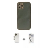 MARSİLYAN™- iPhone 12 Pro Kılıf Ahenk Işık - Şeffaf Uv Polymer Nano Ekran Koruyucu + Shine Kamera Lens - GD