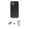 MARSİLYAN™- iPhone 12 Pro Kılıf Ahenk Işık - Şeffaf Uv Polymer Nano Ekran Koruyucu + Shine Kamera Lens Koruma Cam - GS