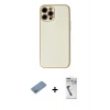 MARSİLYAN™- iPhone 12 Pro Kılıf Ahenk Işık - Şeffaf Uv Polymer Nano Ekran Koruyucu + Shine Kamera Lens Koruma Cam - GS