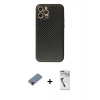 MARSİLYAN™- iPhone 12 Pro Kılıf Ahenk Işık - Şeffaf Uv Polymer Nano Ekran Koruyucu + Metal Kamera Lens Koruma Cam - KI