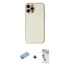 MARSİLYAN™- iPhone 12 Pro Kılıf Ahenk Işık - Şeffaf Uv Polymer Nano Ekran Koruyucu + Mavi Shine Kamera Lens Koruma Cam