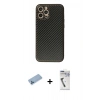 MARSİLYAN™- iPhone 12 Pro Kılıf Ahenk Işık - Şeffaf Uv Polymer Nano Ekran Koruyucu + Mavi Shine Kamera Lens Koruma Cam