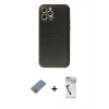 MARSİLYAN™- iPhone 12 Pro Kılıf Ahenk Işık - Şeffaf Uv Polymer Nano Ekran Koruyucu + Metal Kamera Lens Koruma Cam - GS