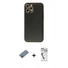 MARSİLYAN™- iPhone 12 Pro Kılıf Ahenk Işık - Şeffaf Uv Polymer Nano Ekran Koruyucu + Metal Kamera Lens Koruma Cam - MR