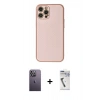 MARSİLYAN™- iPhone 12 Pro Kılıf Ahenk Işık - Şeffaf Uv Polymer Nano Ekran Koruyucu + Neon Fosforlu Kamera Lens - BZ