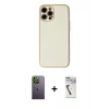 MARSİLYAN™- iPhone 12 Pro Kılıf Ahenk Işık - Şeffaf Uv Polymer Nano Ekran Koruyucu + Neon Fosforlu Kamera Lens - YL
