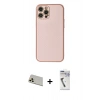 MARSİLYAN™- iPhone 12 Pro Kılıf Ahenk Işık - Şeffaf Uv Polymer Nano Ekran Koruyucu + Rainbow Kamera Lens Koruma Cam - GD