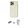 MARSİLYAN™- iPhone 12 Pro Kılıf Ahenk Işık - Şeffaf Uv Polymer Nano Ekran Koruyucu + Renkli Kamera Lens Koruma Cam - YL