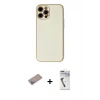 MARSİLYAN™- iPhone 12 Pro Kılıf Ahenk Işık - Şeffaf Uv Polymer Nano Ekran Koruyucu + Shine Kamera Lens Koruma Cam - SABE