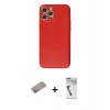MARSİLYAN™- iPhone 12 Pro Kılıf Ahenk Işık - Şeffaf Uv Polymer Nano Ekran Koruyucu + Shine Kamera Lens Koruma Cam - SABE